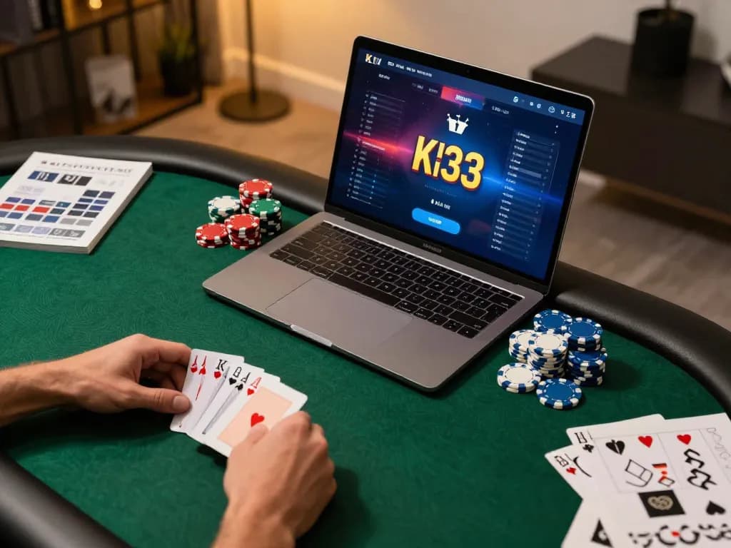 Players engaging in high-stakes action on king33 gaming platform, showcasing poker excitement and strategy.