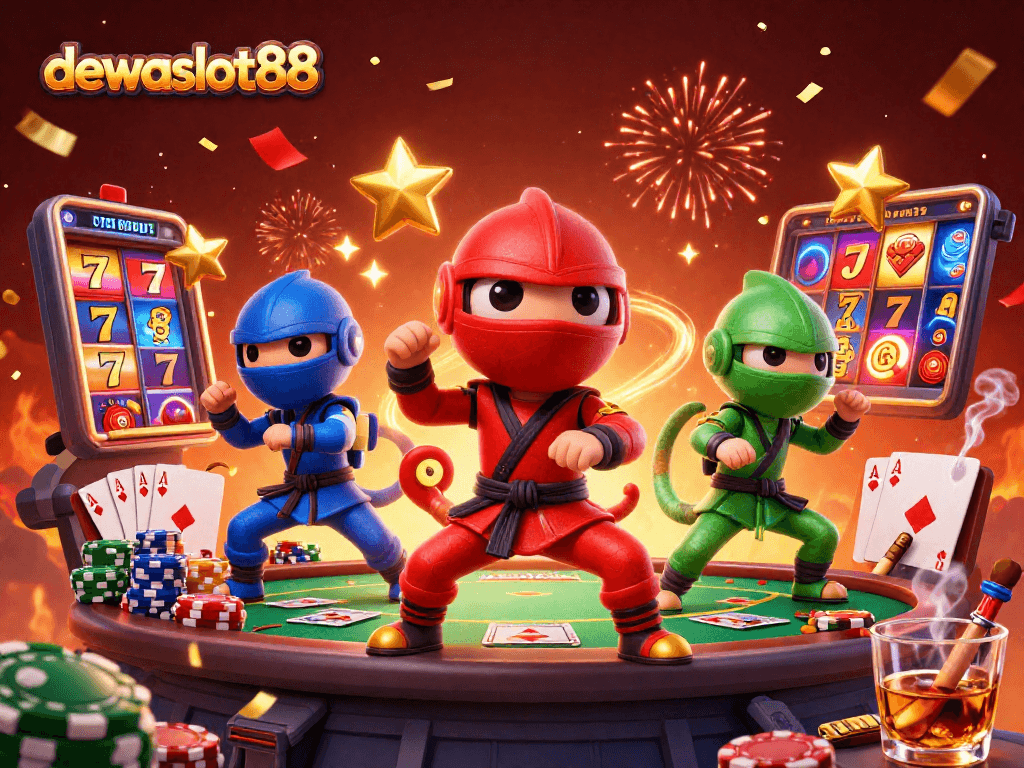 Bergabunglah dengan dewaslot88 untuk merasakan keseruan slot dengan tampilan ninja chameleon yang menarik.