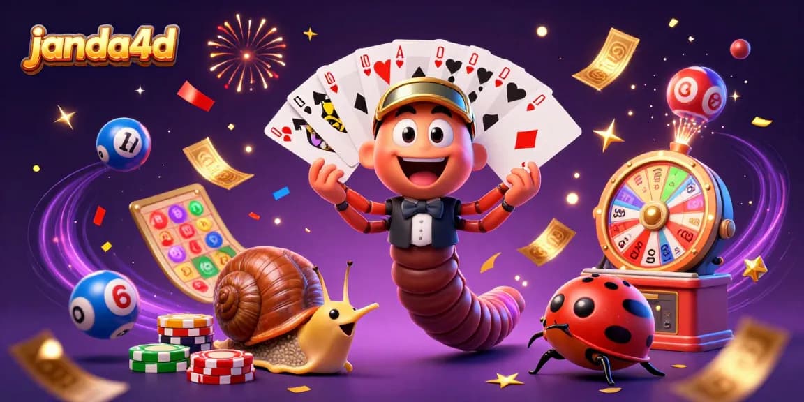 Gambaran interaktif janda4d yang menunjukkan dealer berjuta tangan dan pemain berchip besar dalam suasana kasino yang meriah.