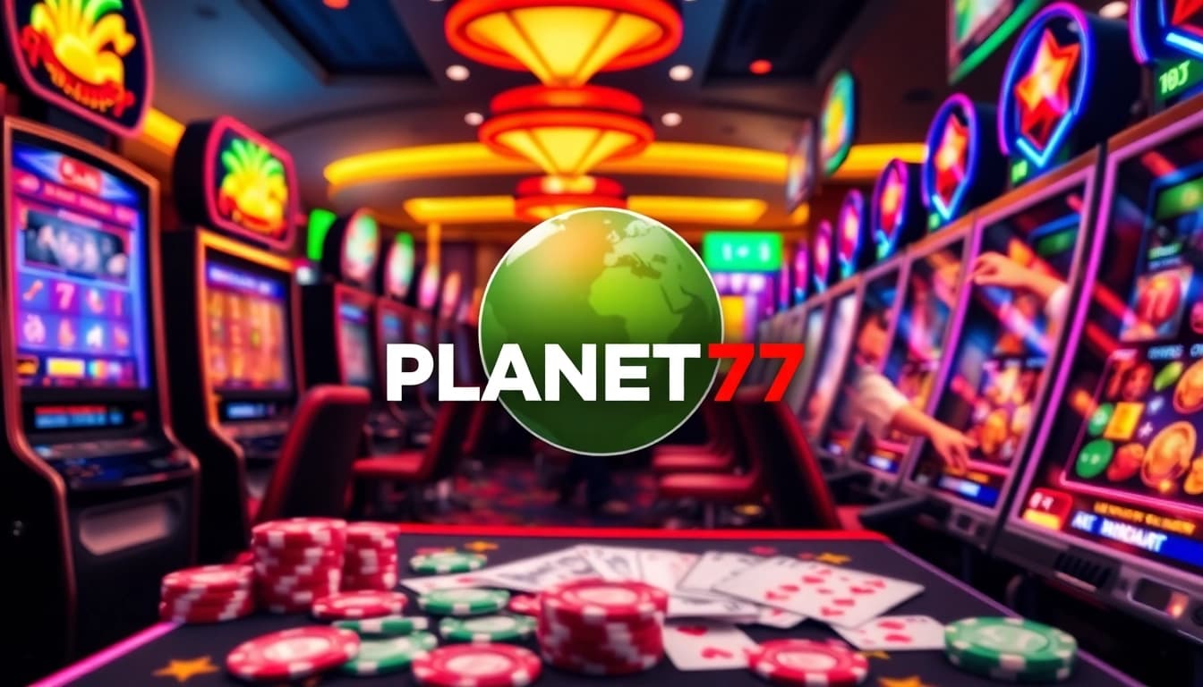 Raih kemenangan di PLANET77 dengan suasana kasino yang megah dan mengasyikkan.