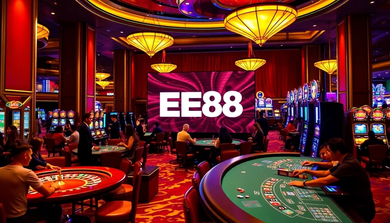Experience the thrill of EE88 online casino with live blackjack and vibrant slot machines.