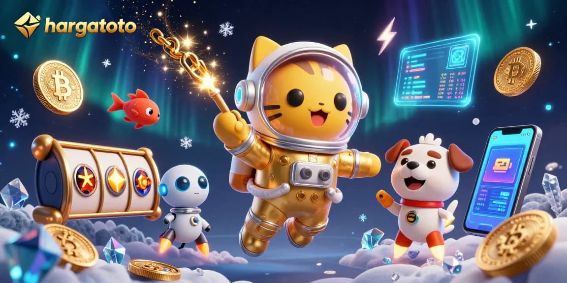 Engage with hargatoto's vibrant online slots experience amidst a cosmic adventure.