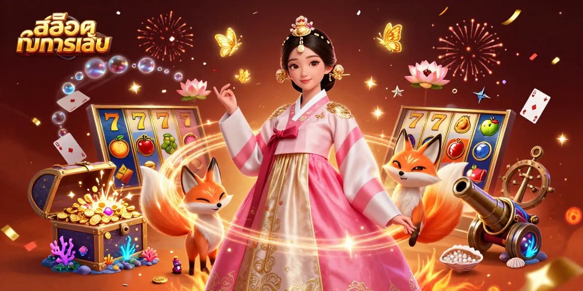 Engage with สล็อตทดลองเล่น through a vibrant 3D illustration showcasing thrilling slot gameplay.