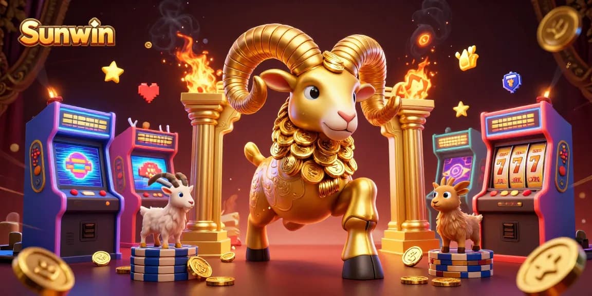 Experience the thrill of winning at Sunwin with a vibrant casino scene filled with gold coins and dynamic games