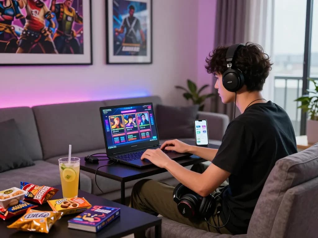 Pemain yang terlibat menikmati slot online laoban188 di lingkungan rumah yang nyaman.