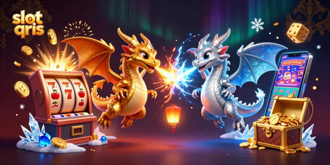 Menangkan permainan slot qris dengan ilustrasi luar biasa dari naga terbang yang dikelilingi simbol jackpot.