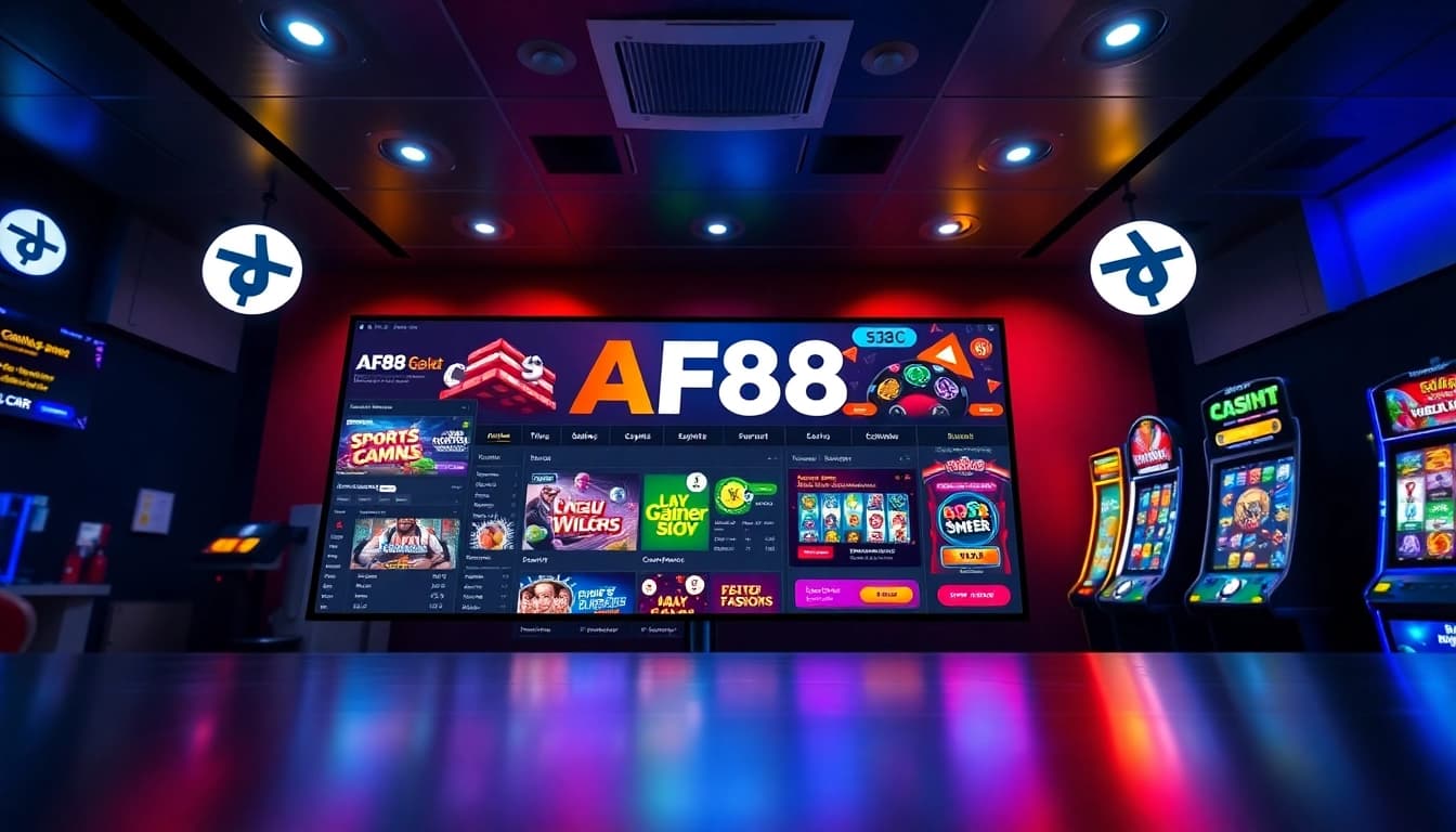 Explore the AF88 online gaming platform with vibrant visuals and engaging user interface.