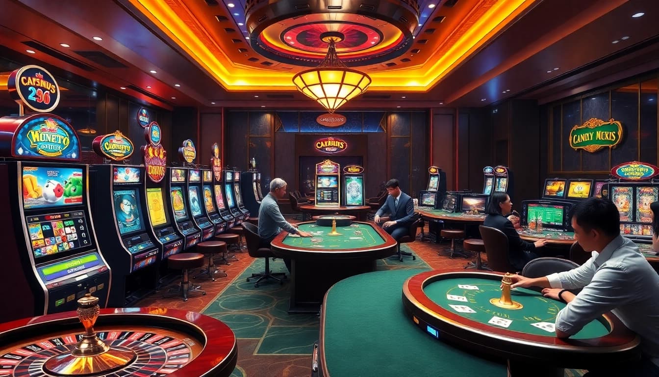Navigating the exciting world of nhà cái nohu90 with engaging casino games and vibrant betting scenes.