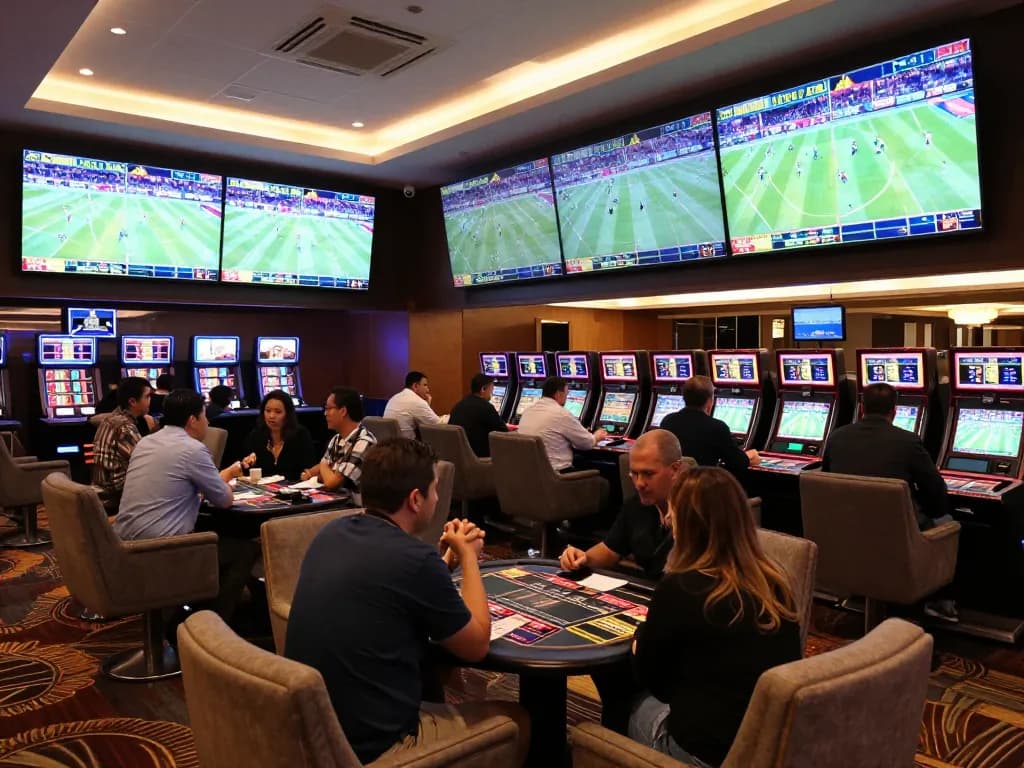 Place bets and watch live sports at 92slot's elegant lounge with exciting atmosphere