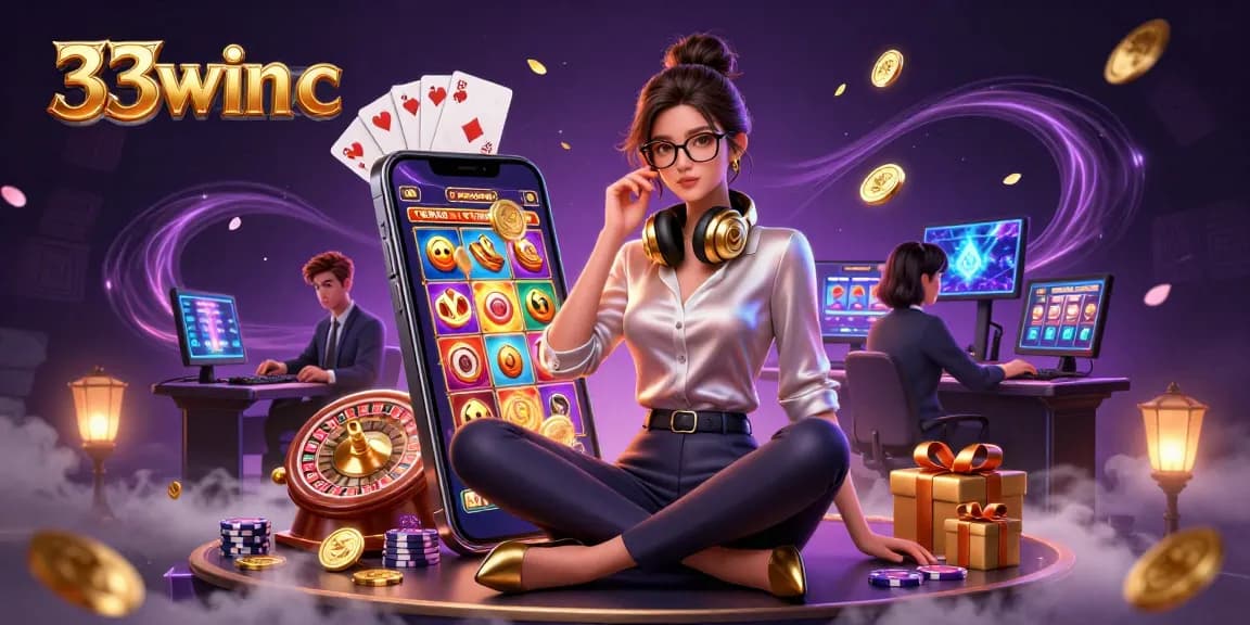 Experience the excitement with 33win c and spin the reels for jackpots in this vibrant casino scene.