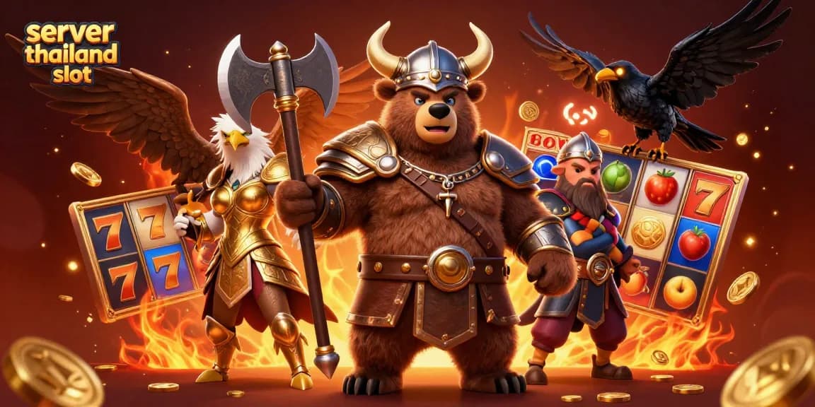 Experience thrilling action at server thailand slot with vibrant slot reels and dynamic characters.