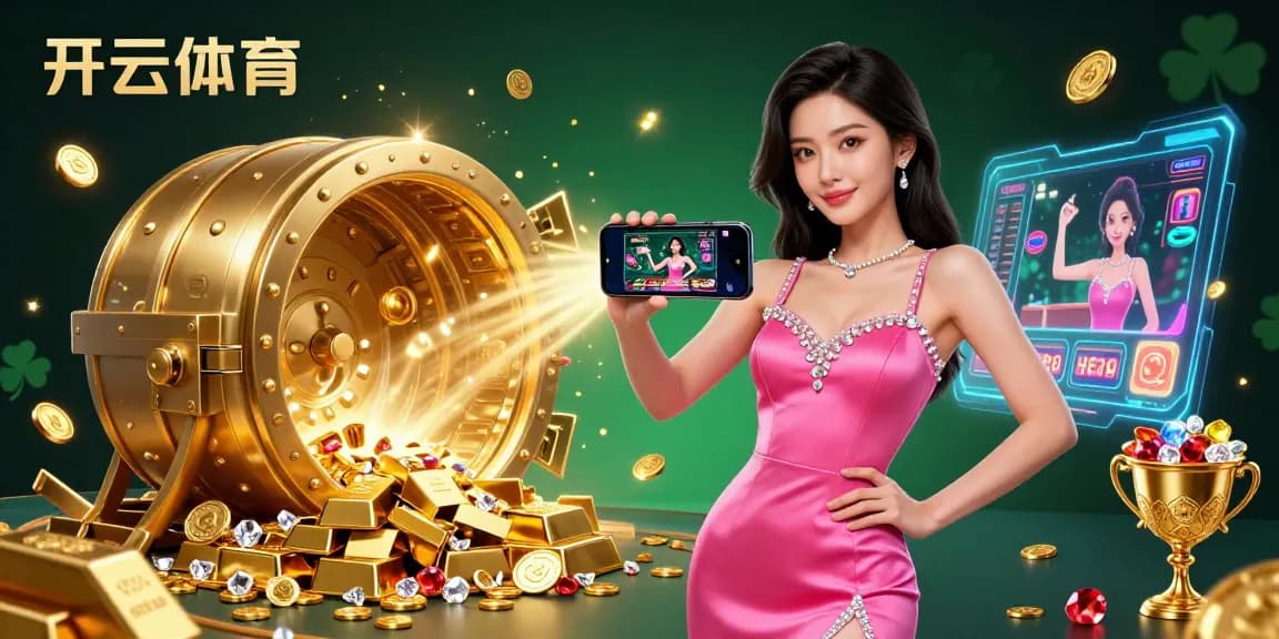 与开云体育进行激动人心的游戏体验，展示一位亚洲女性在她的智能手机上进行现场赌场游戏。