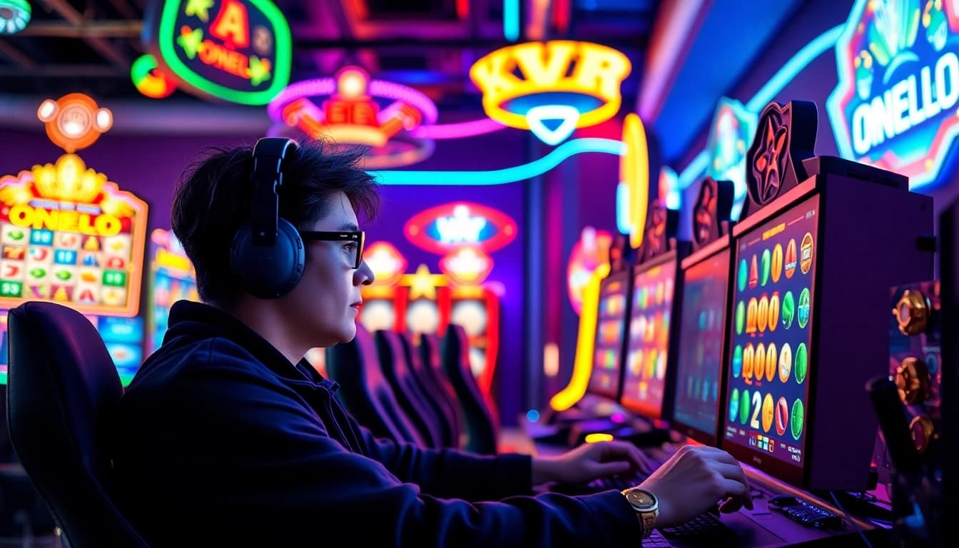 Jelajahi pengalaman seru bermain ondel4d slot dengan gamer yang fokus dan suasana ceria.