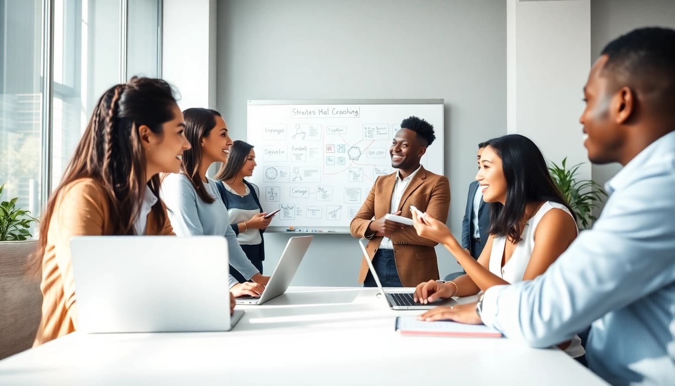 Engaging discussion with a business coach sacramento in a professional setting.