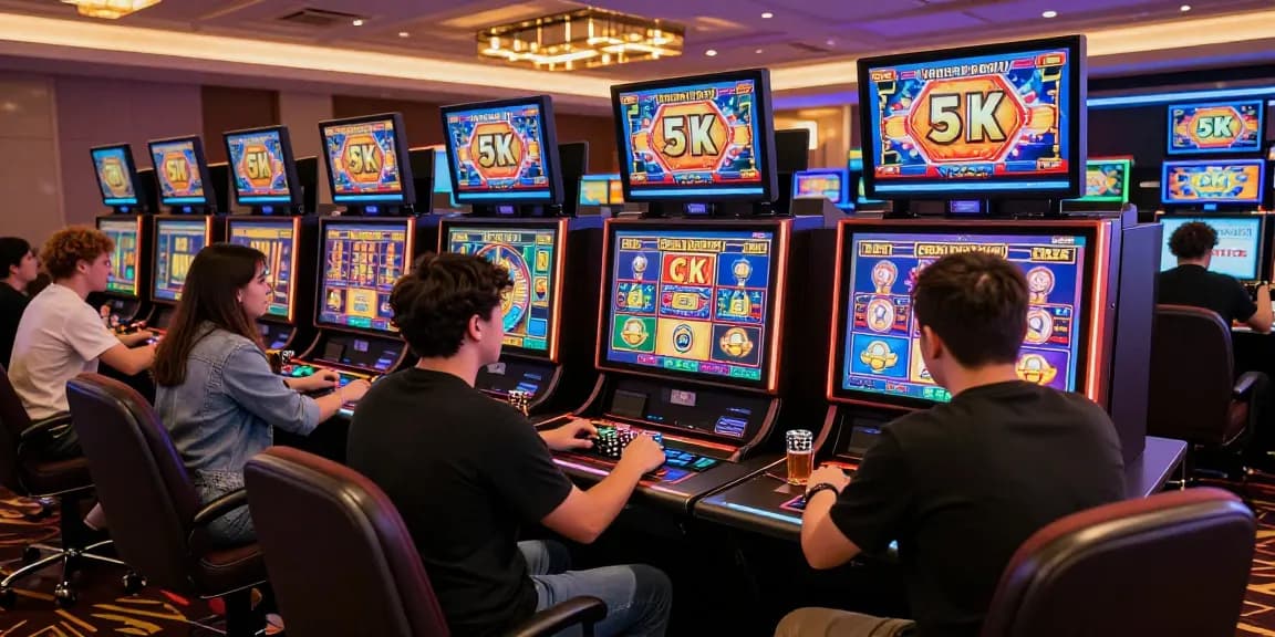 Exciting online gaming scene featuring players enjoying slot deposit 5k gaming experiences at a vibrant virtual casino.