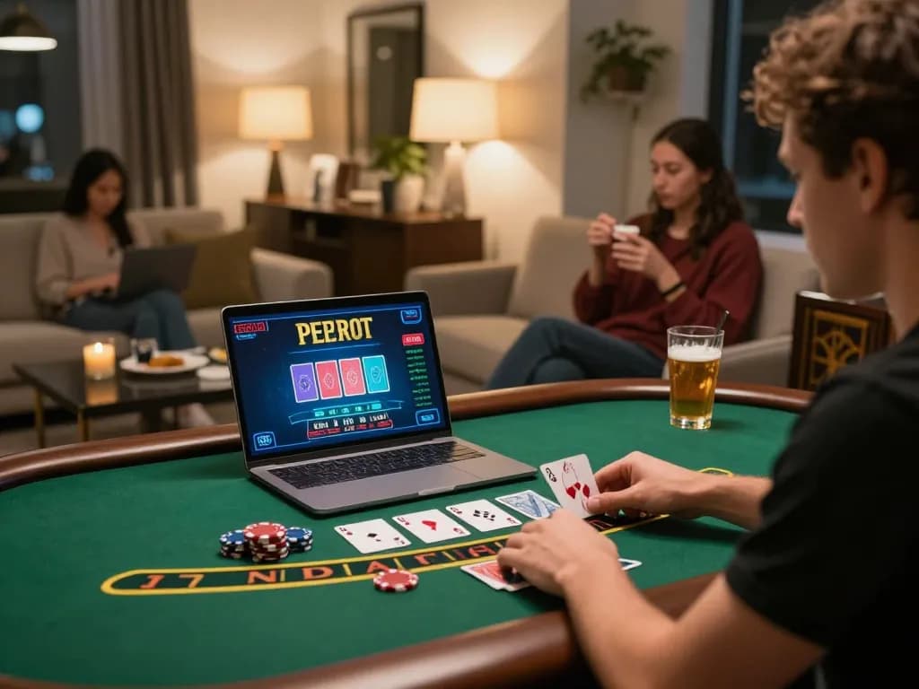 Engaging in strategic gameplay at Manclub online casino with live dealer blackjack.