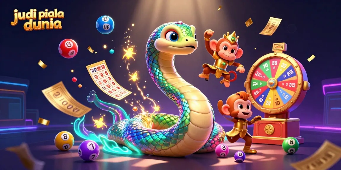 Experience the thrill of judi piala dunia with vibrant visuals and dynamic lottery elements in this captivating scene.