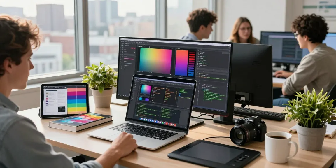 Download Snipaste screenshot tool in a modern workspace with multiple screens, showing design and coding details.
