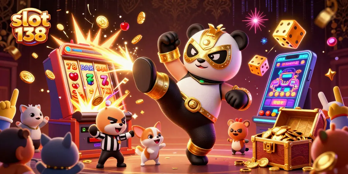 Experience slot 138 excitement with colorful characters and dynamic casino game elements.