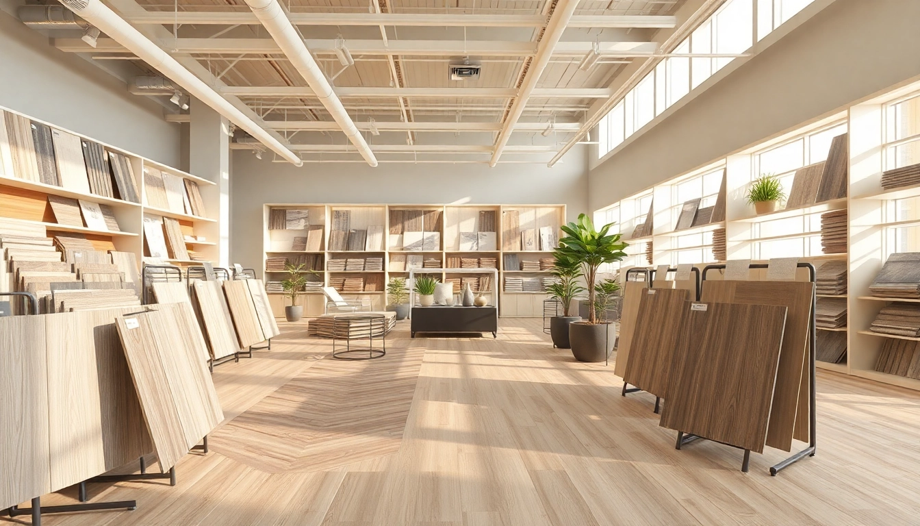 Browse beautiful flooring options at flooring stores near me, featuring grey oak LVP samples.