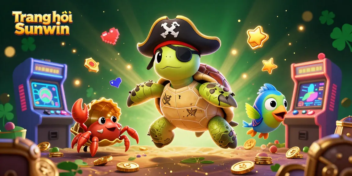 Experience the fun of Trang chủ Sunwin with a vibrant 3D illustration showcasing pirate-themed casino adventures.