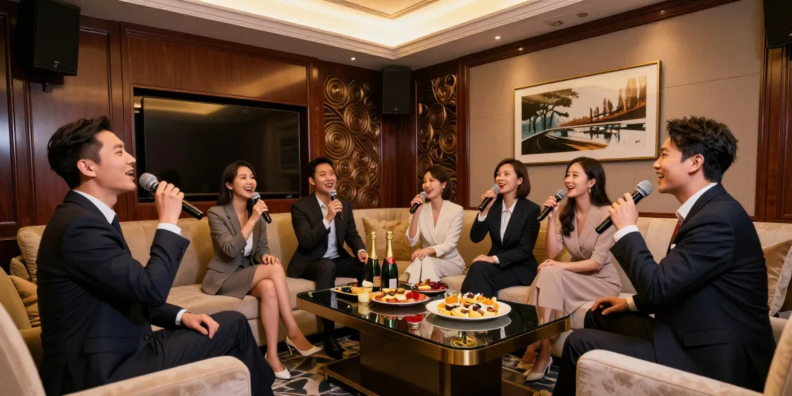 강남쩜오 고급 룸에서 친구들과 즐거운 시간을 보내는 모습