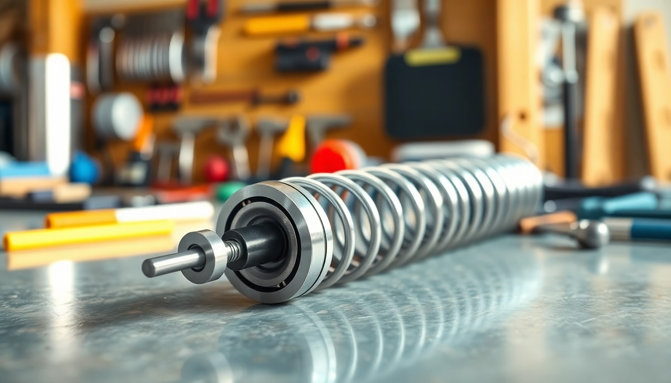 Gas Spring Manufacturer showcasing high-quality components in a bright workshop