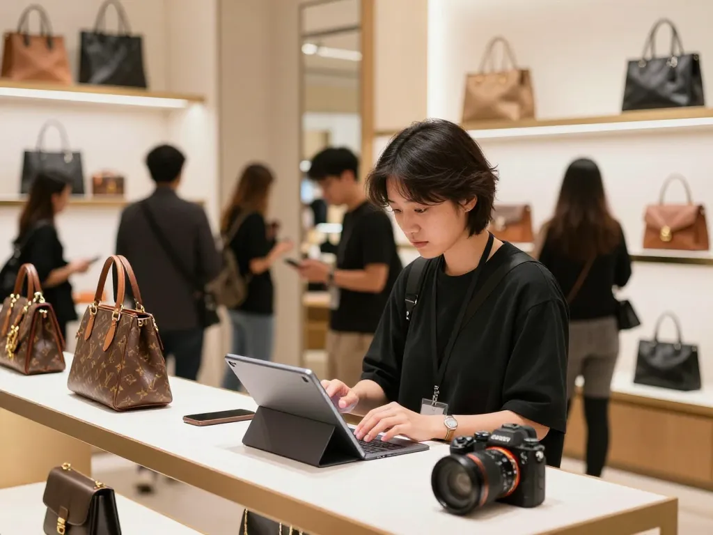 Browsing luxury replica products at a stylish 레플리카 사이트.
