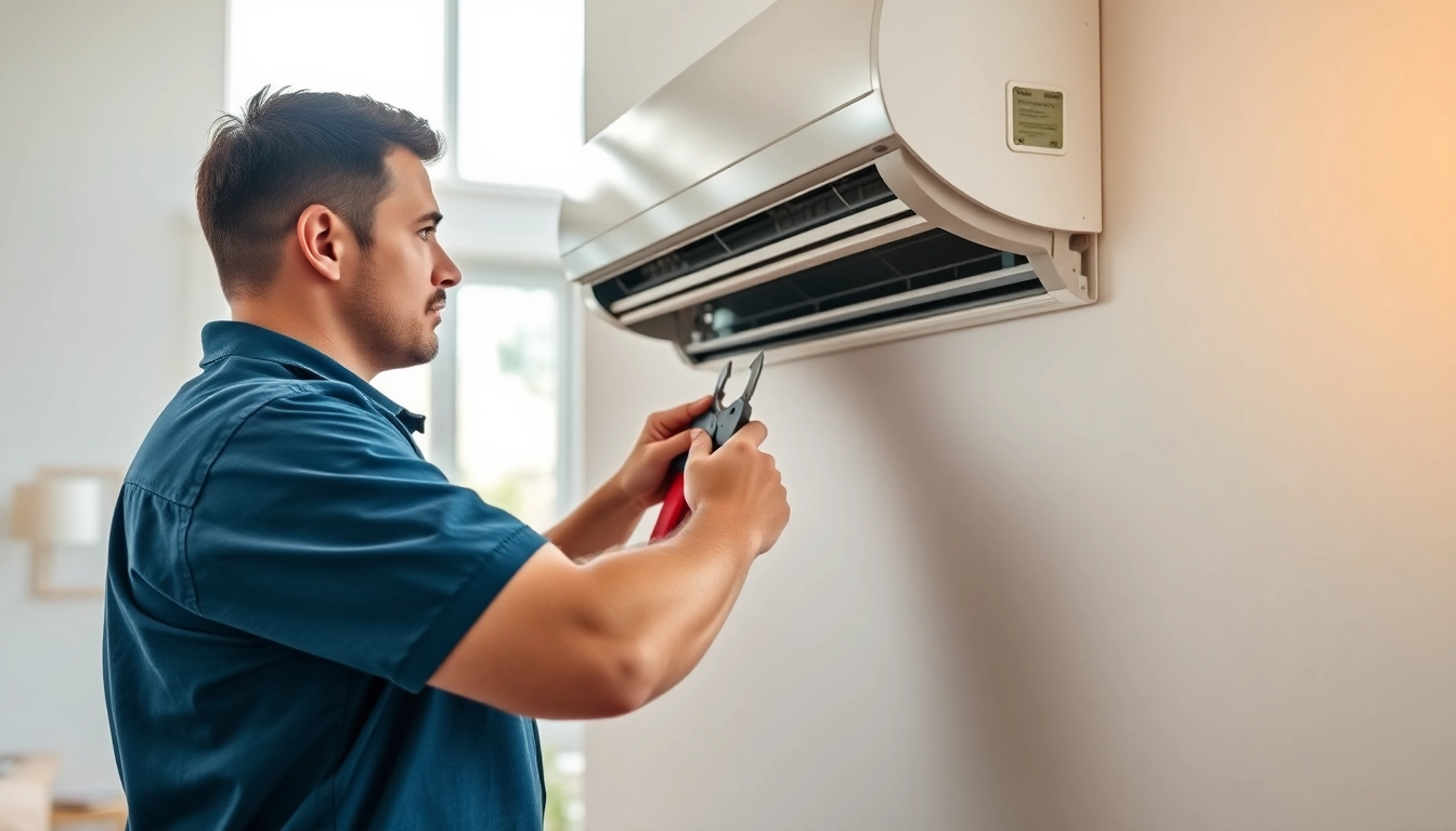 Technician effectively servicing residential heating and cooling unit for optimal performance.