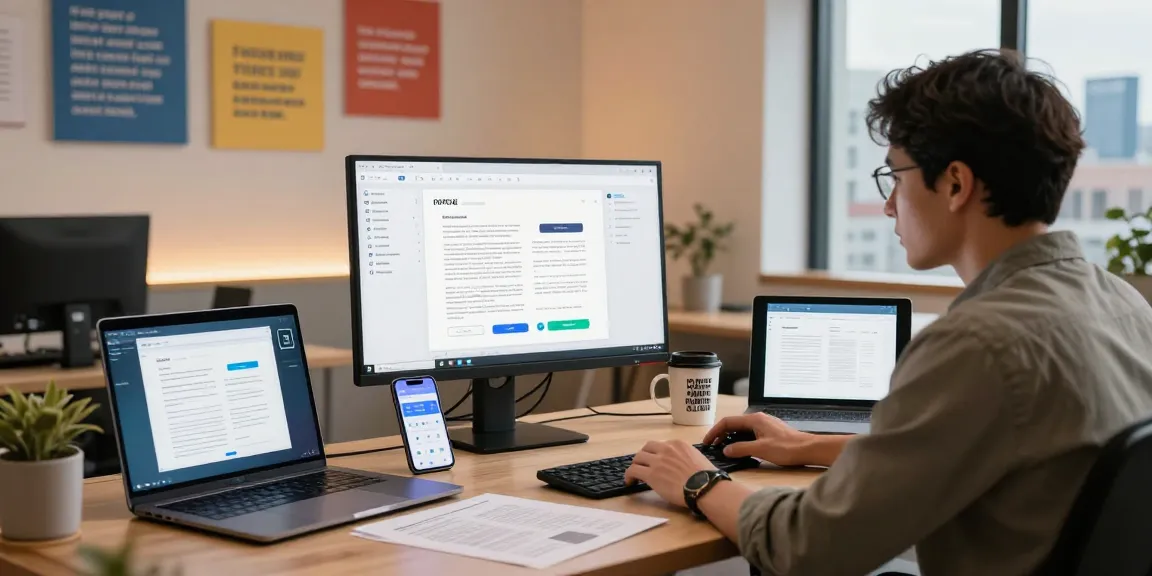 Detect PDF fraud using advanced AI technology in a modern office setup.