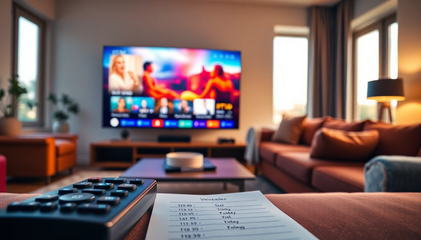 Experience seamless viewing with iron iptv on a sleek smart TV in a cozy living room.