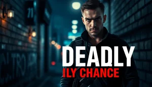 Engaging cover of A Deadly Chance, showcasing a tactical character in a suspenseful city backdrop.
