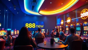 Interactive gaming scene on 888new platform, showcasing online betting and casino games.