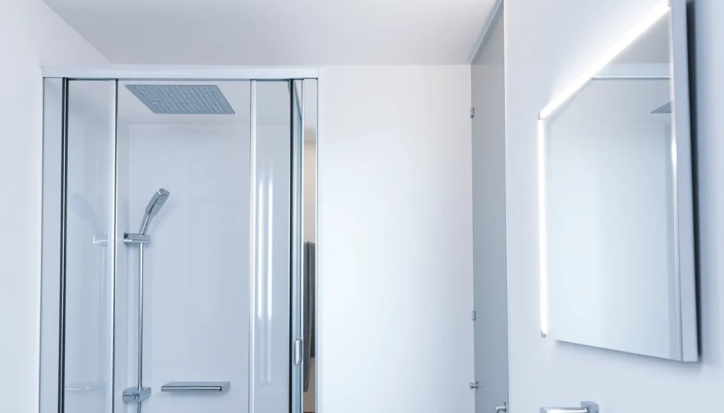 Admiring the sleek design of Sirhona France’s modern bathroom mirror and fixtures.