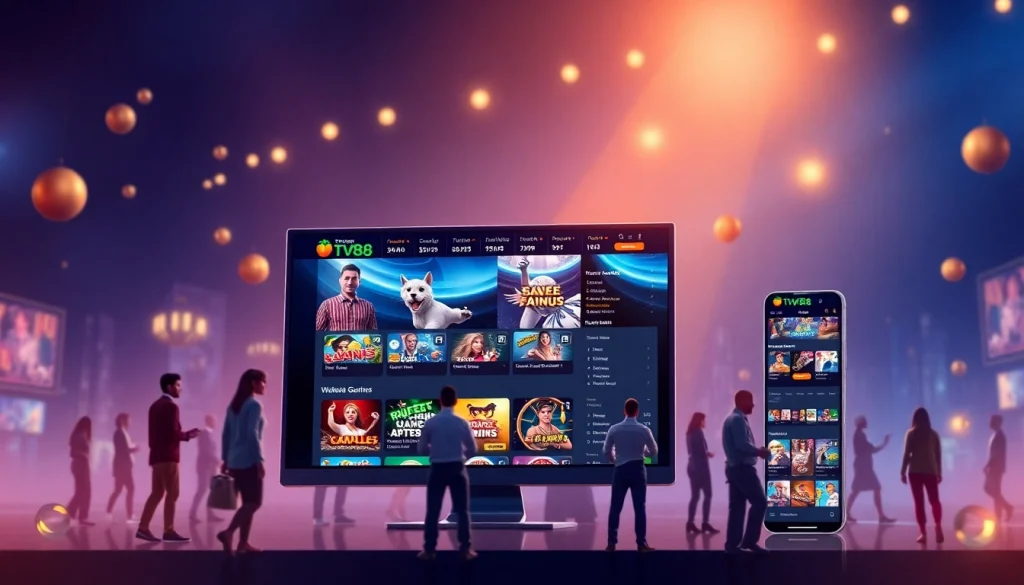TV88 online gambling platform showcasing user-friendly interface and engaging games.