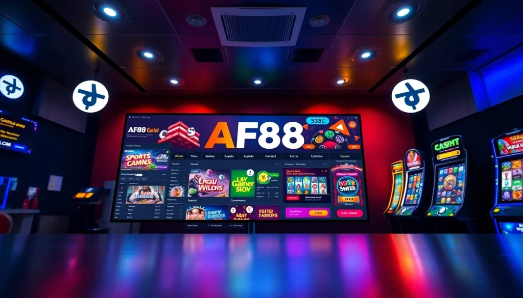 Explore the AF88 online gaming platform with vibrant visuals and engaging user interface.
