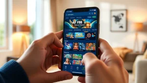 Engaging with the AF88 online betting platform showcasing its modern interface and games.