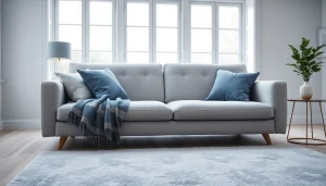 Cozy modern sofa bed uk in a chic living room with elegant decor.