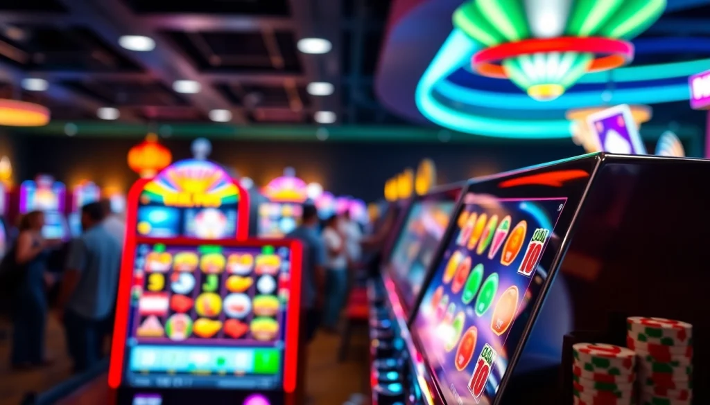 Menangkan pakde4d slot di mesin permainan kasino yang cerah dan menarik.