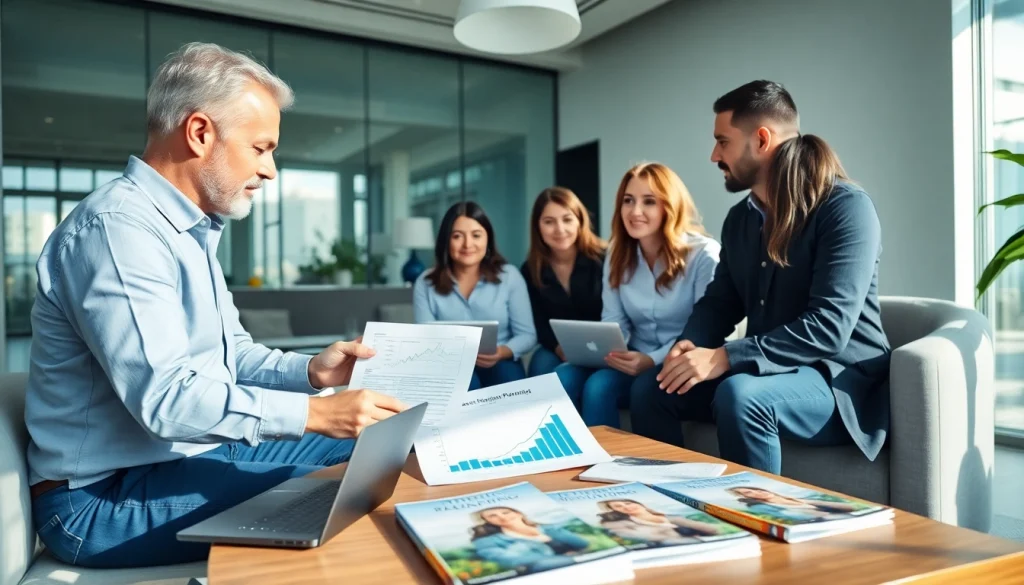 Engaging discussion on retirement planning San Antonio in a contemporary office.