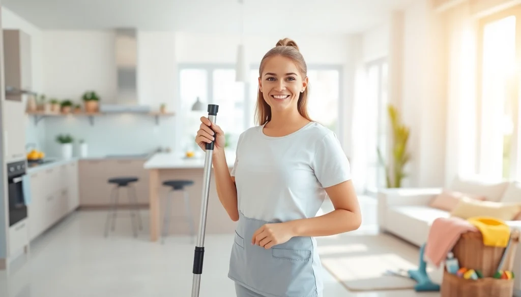 Showcase a professional cleaning service ensuring a spotless home environment.