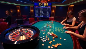 Experience the thrill of winning at XN88's dynamic casino tables with vibrant graphics and engaging gameplay.