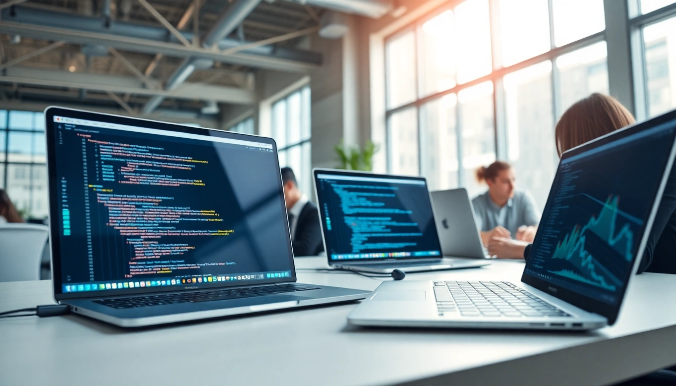 helloworld software enhances digital communication in a modern office environment.