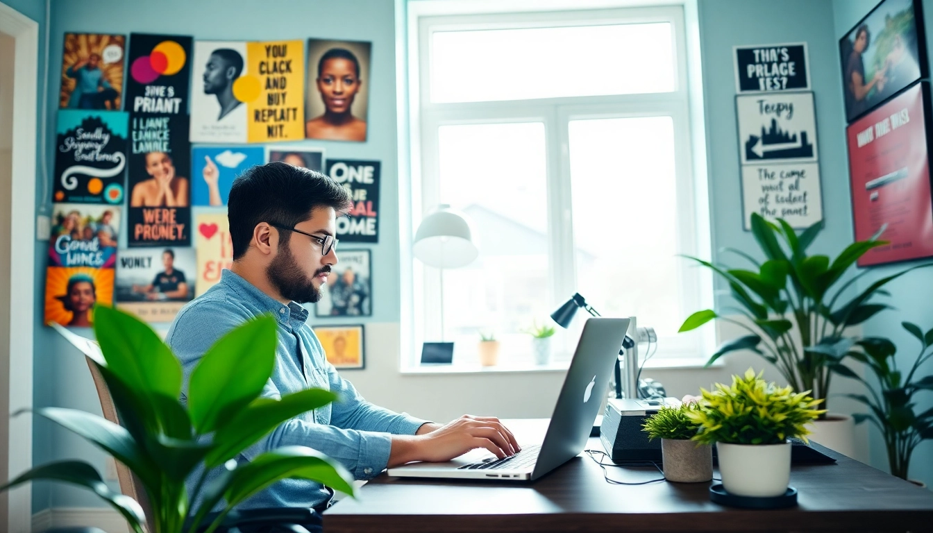 Enhance your reach with a paid link in bio for creators in a vibrant home office setting.