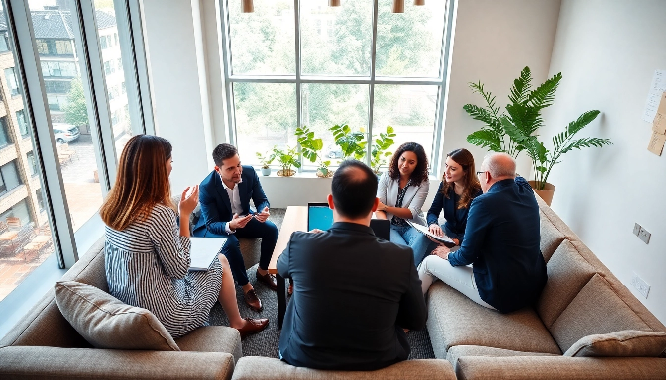 Engaging business coaching service session in a collaborative environment.