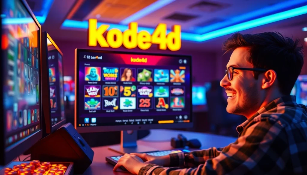 Kode4d slot gaming environment with user-friendly interface and vibrant colors.