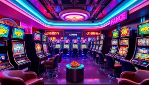 Menampilkan situs deposit 1000 dengan berbagai mesin slot di kasino modern.