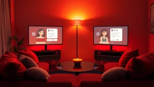 Engaging AI chat interfaces for sex chat ai in a cozy environment.