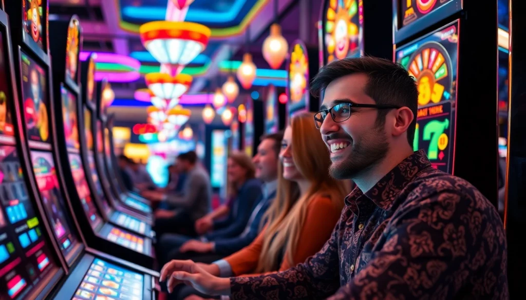 Main player celebrating a win on istana777 bet in a vibrant casino atmosphere