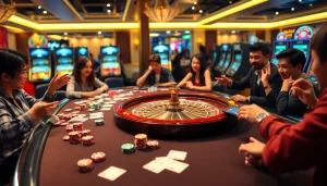 Bets placed enthusiastically at the Babu88 online gaming table showcasing casino excitement.